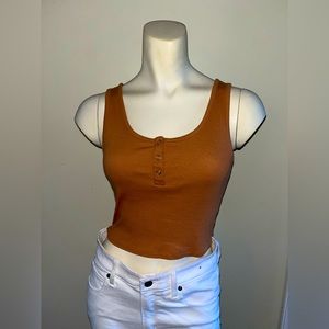 Forever 21 Brown Tank w/ buttons